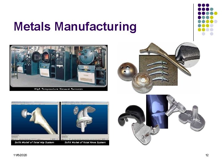 Metals Manufacturing 11/6/2020 12 