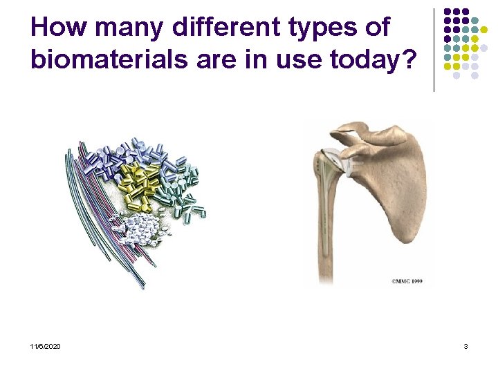 How many different types of biomaterials are in use today? 11/6/2020 3 
