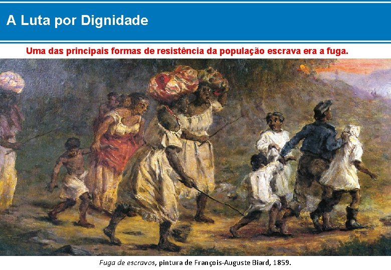 A Luta por Dignidade Uma das principais formas de resistência da população escrava era