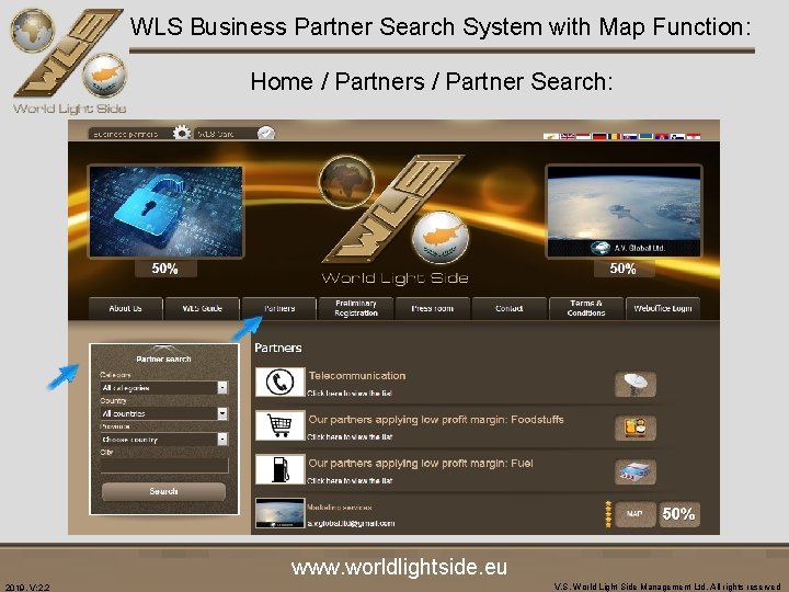 WLS Business Partner Search System with Map Function: Home / Partners / Partner Search: