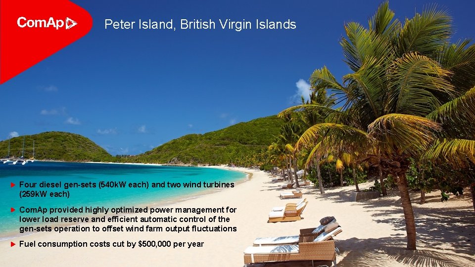 Peter Island, British Virgin Islands Four diesel gen-sets (540 k. W each) and two