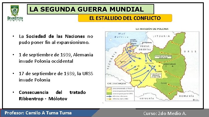 LA SEGUNDA GUERRA MUNDIAL EL ESTALLIDO DEL CONFLICTO • La Sociedad de las Naciones