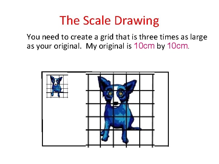 The Scale Drawing You need to create a grid that is three times as
