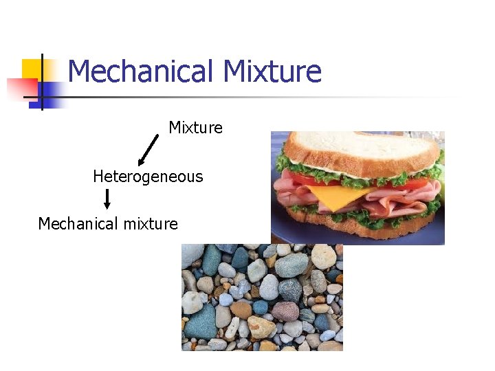 Mechanical Mixture Heterogeneous Mechanical mixture 