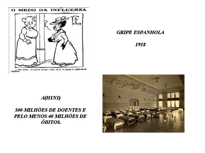 GRIPE ESPANHOLA 1918 A(H 1 N 1) 500 MILHÕES DE DOENTES E PELO MENOS