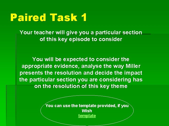 Paired Task 1 Your teacher will give you a particular section of this key