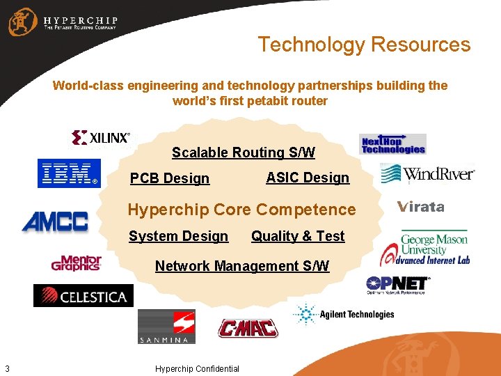Technology Resources World-class engineering and technology partnerships building the world’s first petabit router Scalable