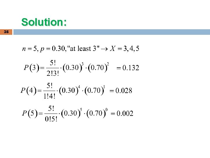 Solution: 35 Solution: 35
