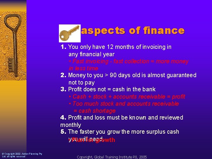 aspects of finance 1. You only have 12 months of invoicing in any financial