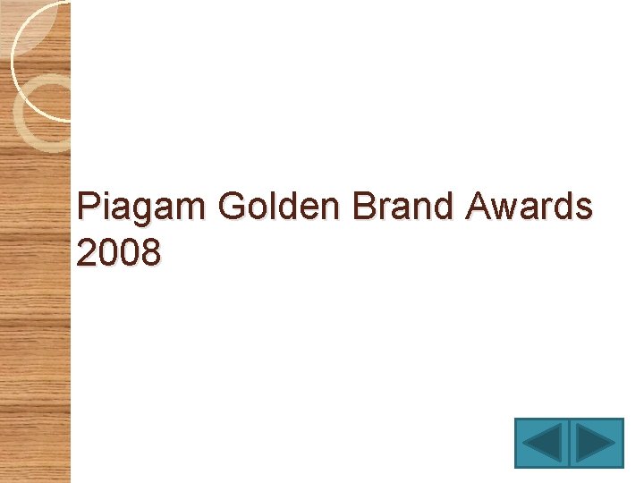 Piagam Golden Brand Awards 2008 