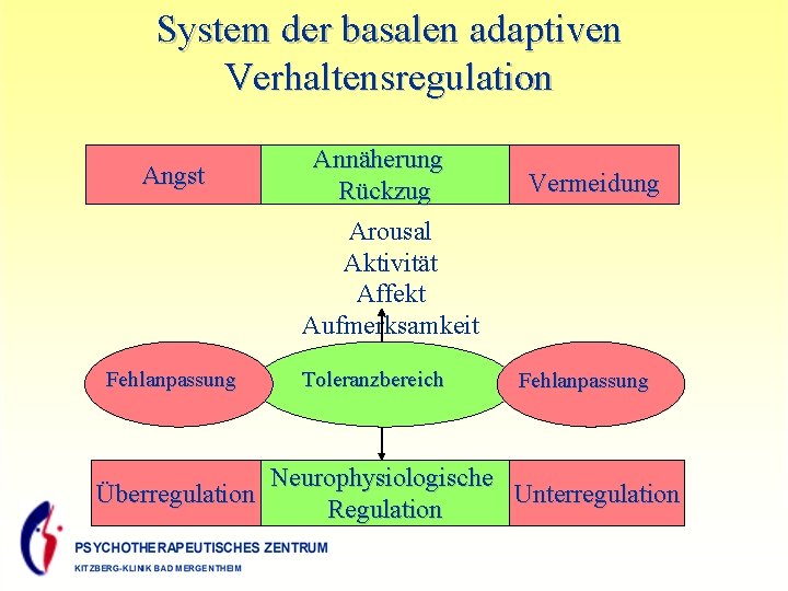 System der basalen adaptiven Verhaltensregulation Angst Fehlanpassung Überregulation Annäherung Rückzug Arousal Aktivität Affekt Aufmerksamkeit
