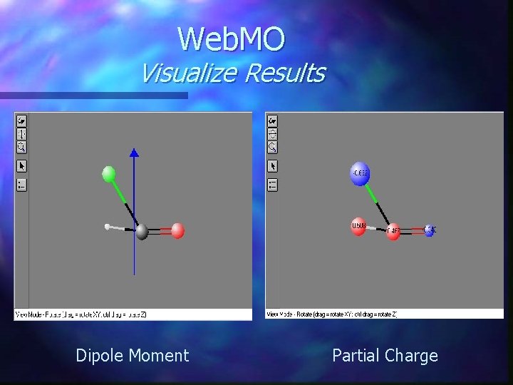 Web. MO Visualize Results Dipole Moment Partial Charge 