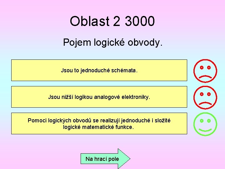 Oblast 2 3000 Pojem logické obvody. Jsou to jednoduché schémata. Jsou nižší logikou analogové