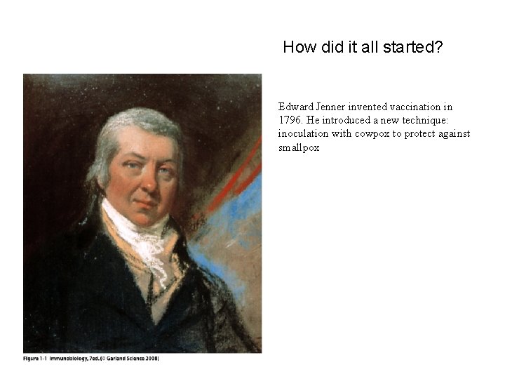 How did it all started? Edward Jenner invented vaccination in 1796. He introduced a