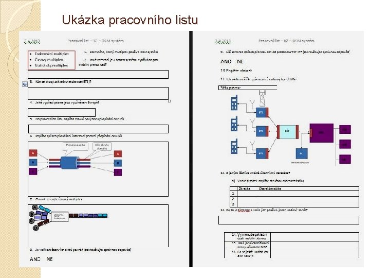 Ukázka pracovního listu 