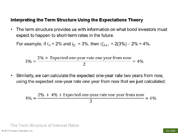 Interpreting the Term Structure Using the Expectations Theory The Term Structure of Interest Rates