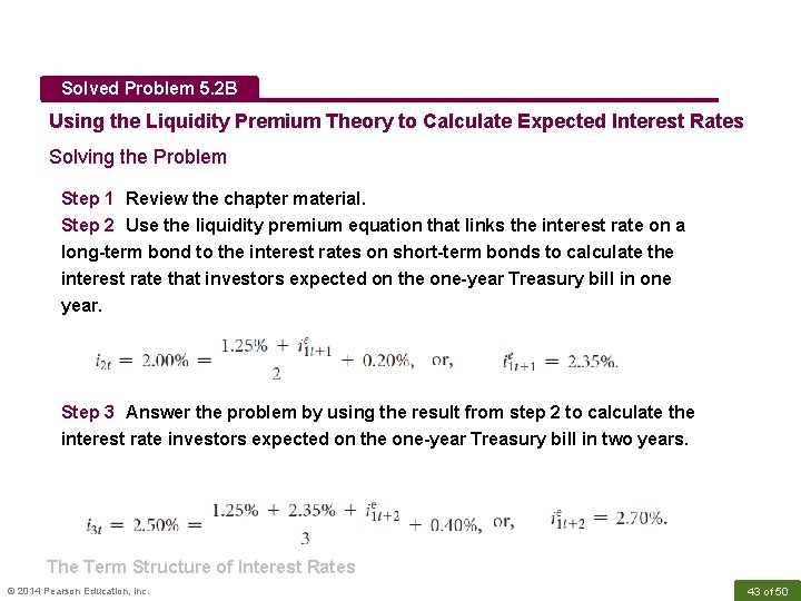 Solved Problem 5. 2 B Using the Liquidity Premium Theory to Calculate Expected Interest