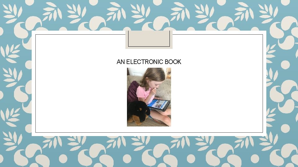AN ELECTRONIC BOOK 