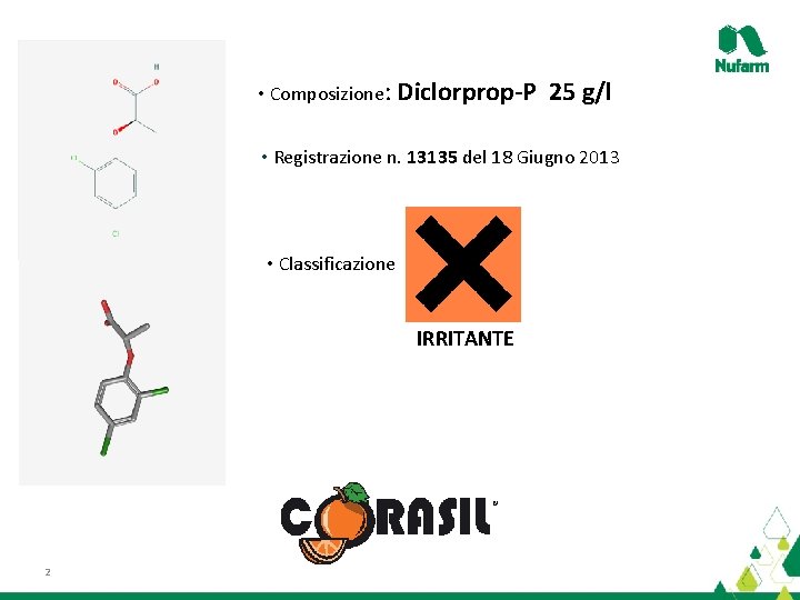  • Composizione: Diclorprop-P 25 g/l • Registrazione n. 13135 del 18 Giugno 2013