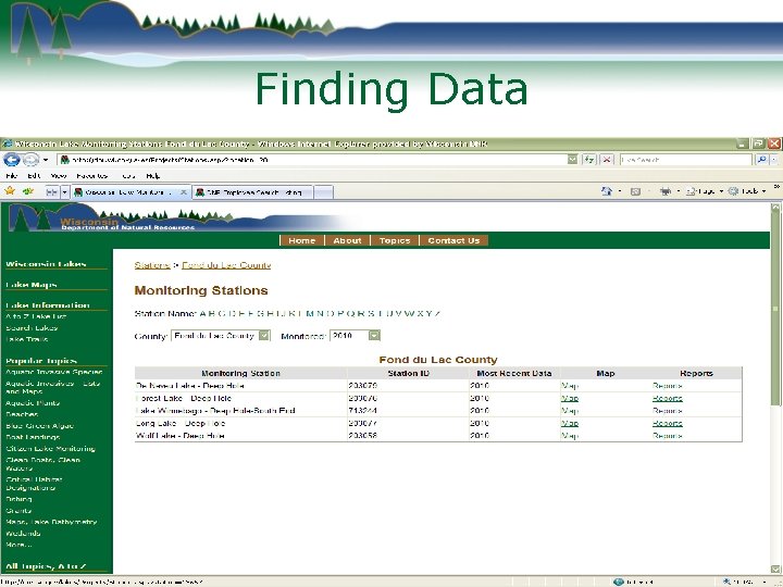 Finding Data 