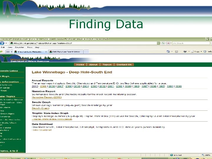Finding Data 