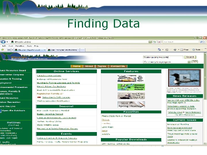 Finding Data 