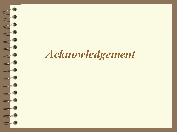 Acknowledgement 