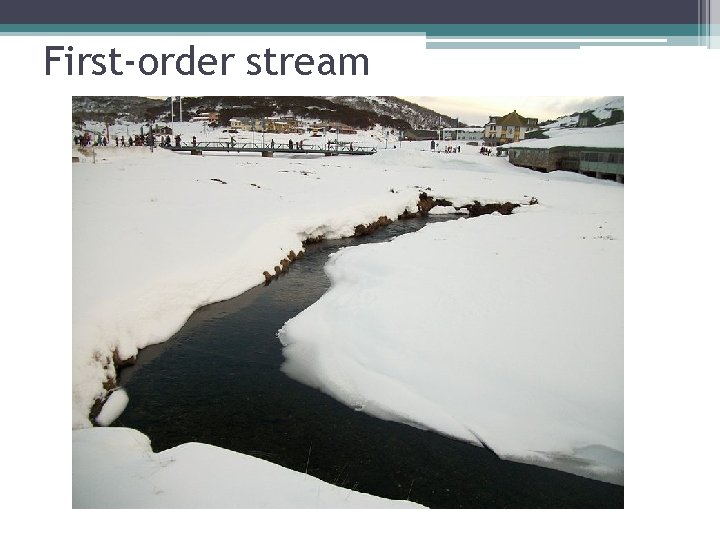 First-order stream First-order stream