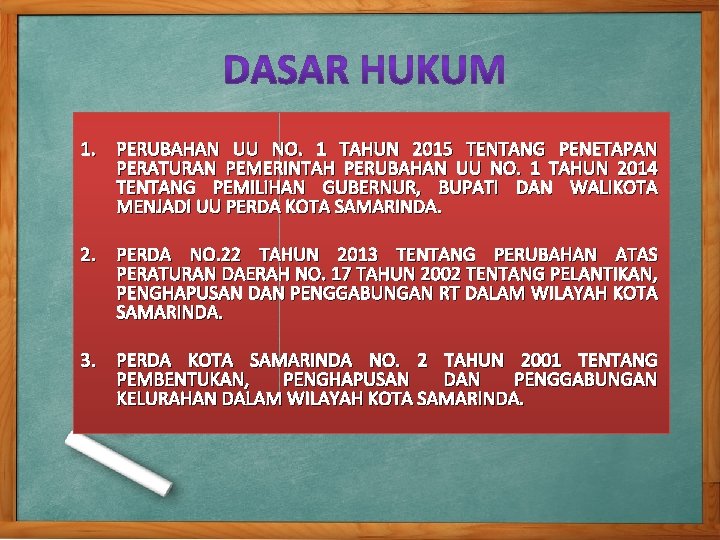 1. PERUBAHAN UU NO. 1 TAHUN 2015 TENTANG PENETAPAN PERATURAN PEMERINTAH PERUBAHAN UU NO.