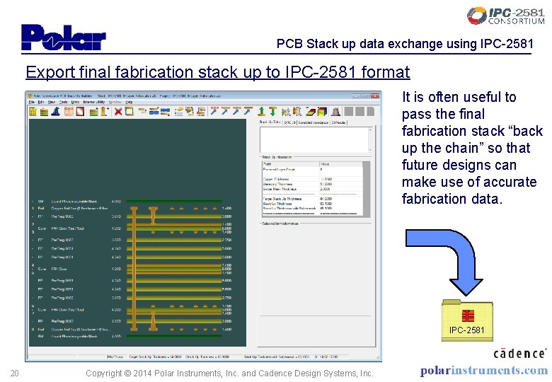 PCB Stack up data exchange using IPC-2581 Export final fabrication stack up to IPC-2581
