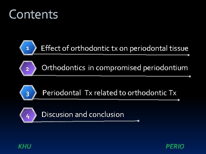 Contents 1 Effect of orthodontic tx on periodontal tissue 2 Orthodontics in compromised periodontium