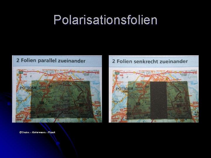 Polarisationsfolien © Duden – Abiturwissen – Physik 