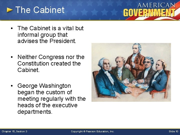 The Cabinet • The Cabinet is a vital but informal group that advises the