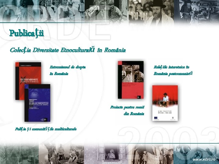 Publicaţii Colecţia Diversitate Etnoculturală în România Relaţiile interetnice în România postcomunistă Extremismul de drepta