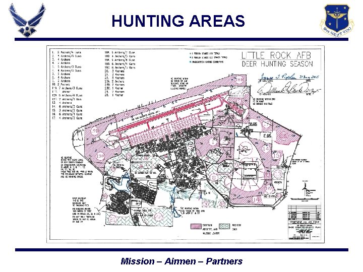 HUNTING AREAS Mission – Airmen – Partners 