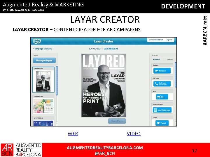 Augmented Reality & MARKETING DEVELOPMENT By ISIDRO NAVARRO & RAUL GASA #ARBCN_mkt LAYAR CREATOR