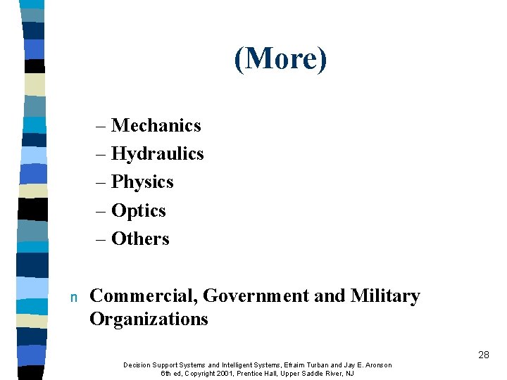 (More) – Mechanics – Hydraulics – Physics – Optics – Others n Commercial, Government