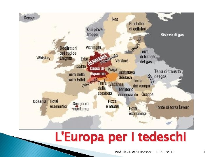 L'Europa per i tedeschi Prof. Flavia Maria Rossocci 01/05/2016 9 