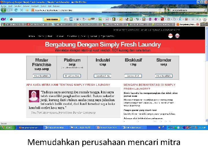 Memudahkan perusahaan mencari mitra Memudahkan perusahaan mencari mitra