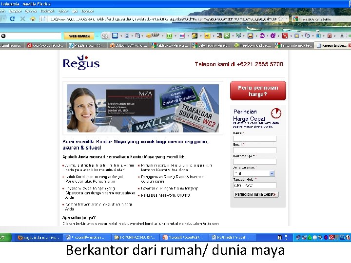 Berkantor dari rumah/ dunia maya Berkantor dari rumah/ dunia maya