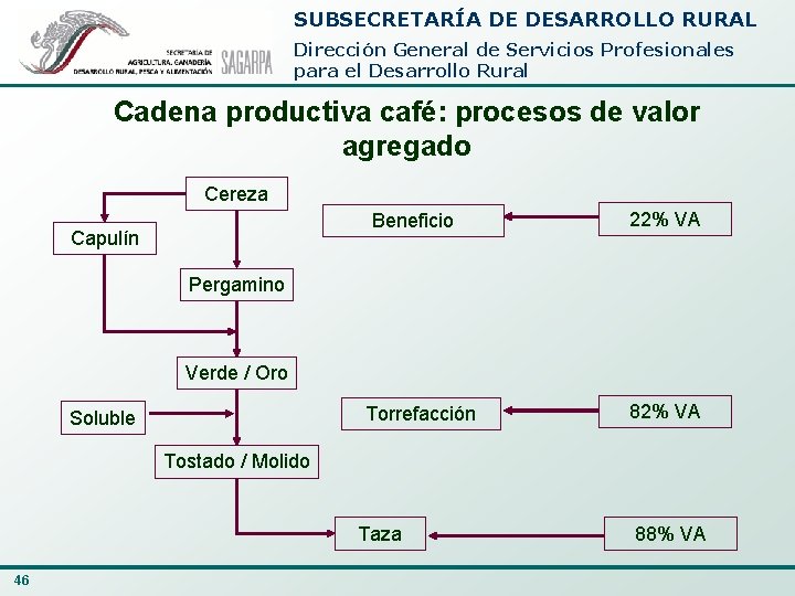 SUBSECRETARÍA DE DESARROLLO RURAL Dirección General de Servicios Profesionales para el Desarrollo Rural Cadena