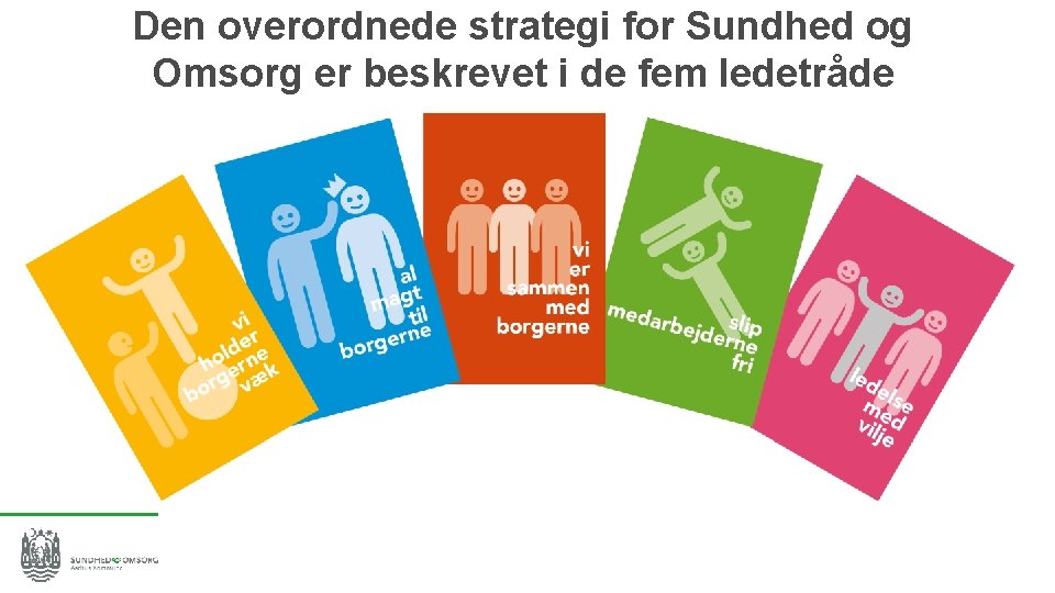 Den overordnede strategi for Sundhed og Omsorg er beskrevet i de fem ledetråde 