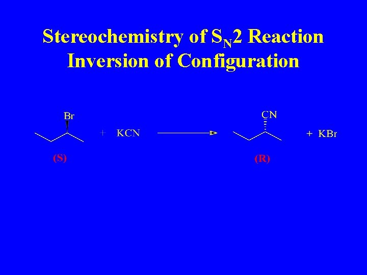 Stereochemistry of SN 2 Reaction Inversion of Configuration 