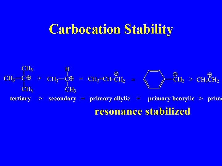Carbocation Stability 