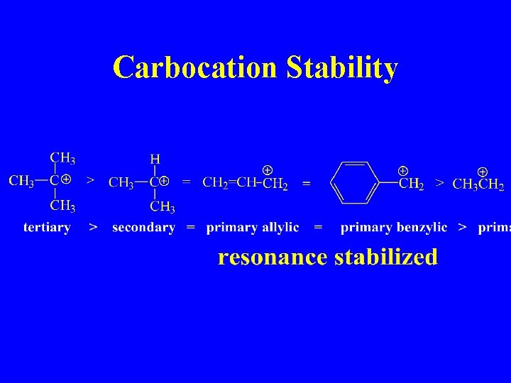 Carbocation Stability Carbocation Stability