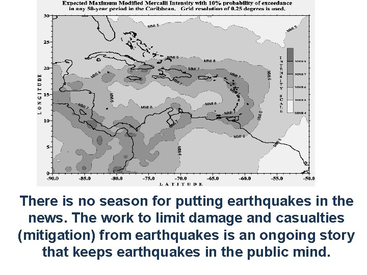 There is no season for putting earthquakes in the news. The work to limit