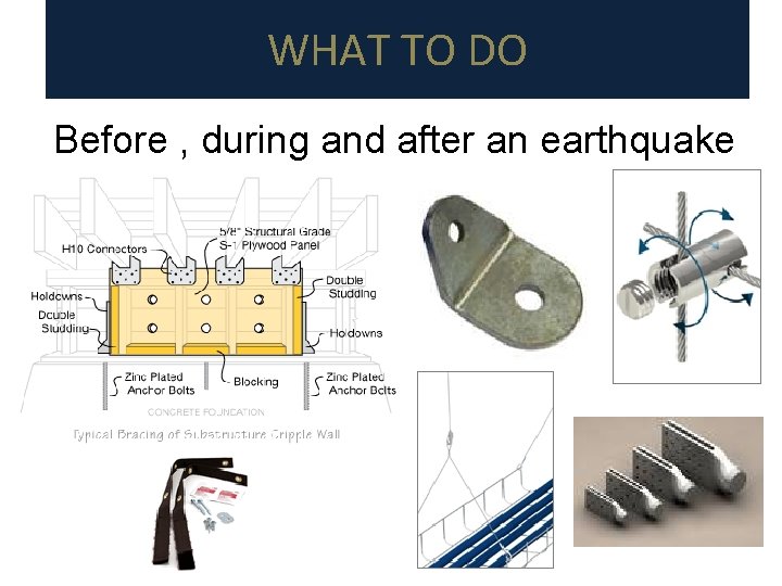 WHAT TO DO Before , during and after an earthquake 