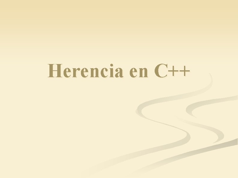Herencia en C++ 