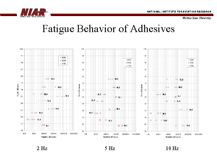 NATIONAL INSTITUTE FOR AVIATION RESEARCH Wichita State University Fatigue Behavior of Adhesives 2 Hz