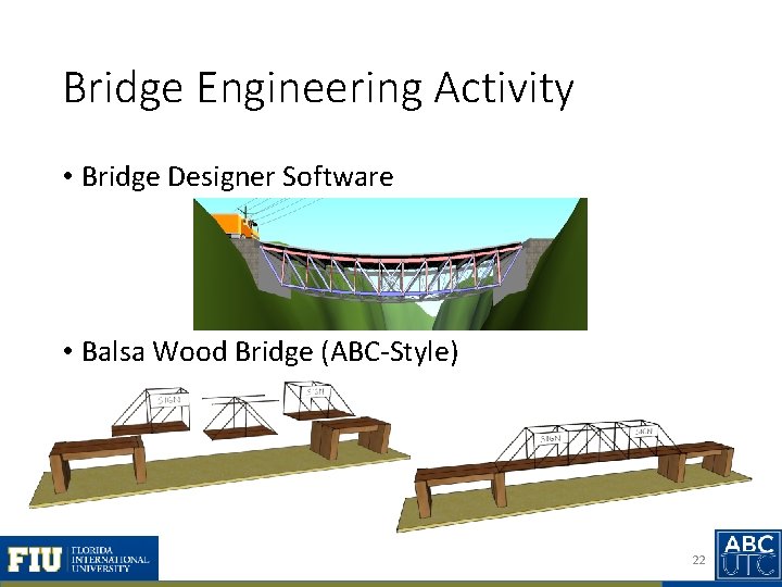 Bridge Engineering Activity • Bridge Designer Software • Balsa Wood Bridge (ABC-Style) 22 